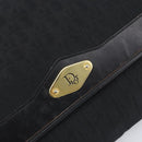 Christian Dior Trotter Canvas Chain Shoulder Bag Black Gold Auth 200920-14