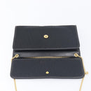 Christian Dior Trotter Canvas Chain Shoulder Bag Black Gold Auth 200920-17