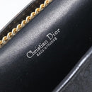 Christian Dior Trotter Canvas Chain Shoulder Bag Black Gold Auth 200920-18