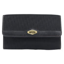 Christian Dior Trotter Canvas Chain Shoulder Bag Black Gold Auth 200920-2