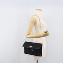 Christian Dior Trotter Canvas Chain Shoulder Bag Black Gold Auth 200920-24