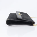 Christian Dior Trotter Canvas Chain Shoulder Bag Black Gold Auth 200920-4