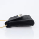 Christian Dior Trotter Canvas Chain Shoulder Bag Black Gold Auth 200920-5