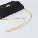 Christian Dior Trotter Canvas Chain Shoulder Bag Black Gold Auth 200920-7