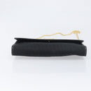 Christian Dior Trotter Canvas Chain Shoulder Bag Black Gold Auth 200920-9