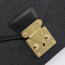 LOUIS VUITTON Epi Serie Dragonne Clutch Bag Black Noir M52612 LV Auth 200921-17