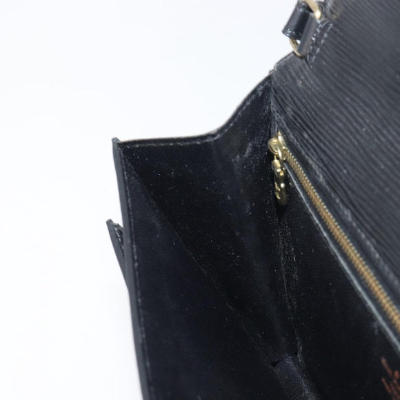 LOUIS VUITTON Epi Serie Dragonne Clutch Bag Black Noir M52612 LV Auth 200921