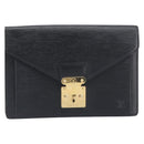 LOUIS VUITTON Epi Serie Dragonne Clutch Bag Black Noir M52612 LV Auth 200921-13