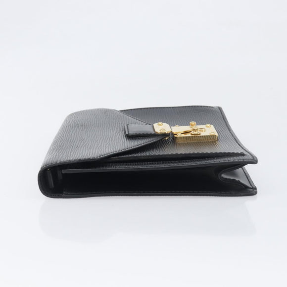 LOUIS VUITTON Epi Serie Dragonne Clutch Bag Black Noir M52612 LV Auth 200921