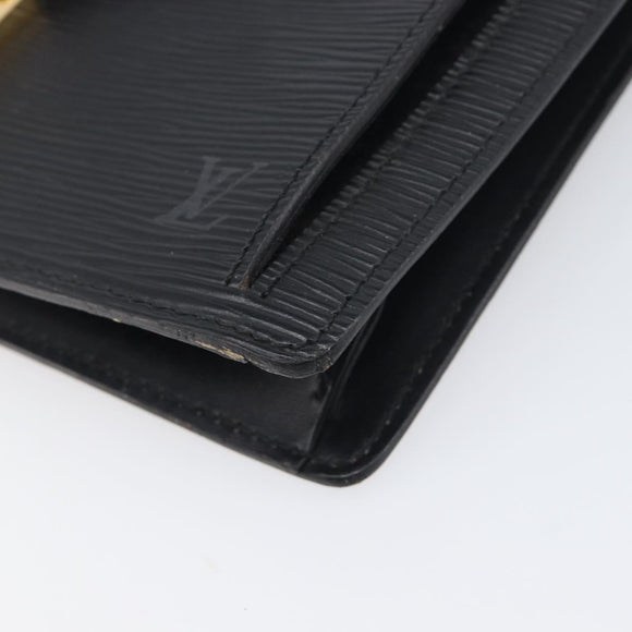 LOUIS VUITTON Epi Serie Dragonne Clutch Bag Black Noir M52612 LV Auth 200921
