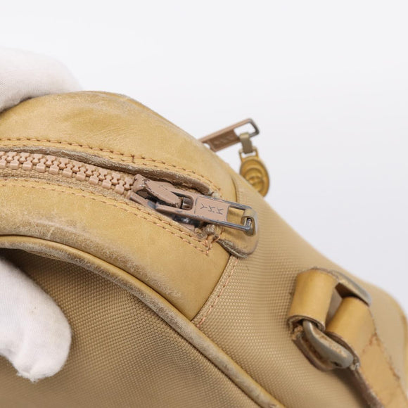 GUCCI Web Sherry Line Shoulder Bag Canvas Beige Gold Auth 200924