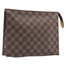 LOUIS VUITTON Damier Ebene Poche Toilette 26 Pouch N47543 LV Auth 200925-1