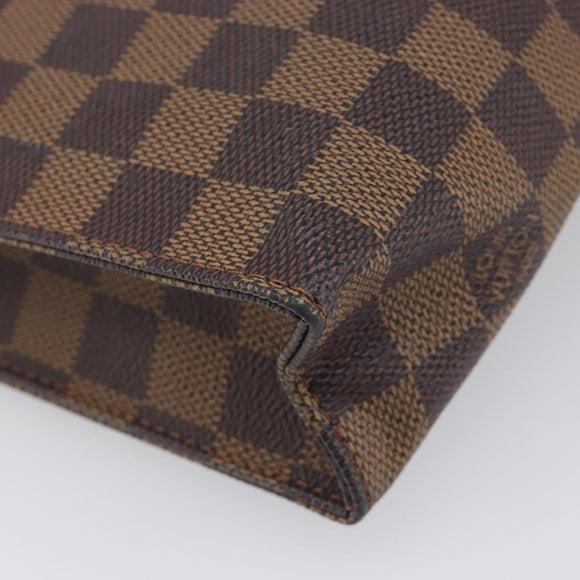 LOUIS VUITTON Damier Ebene Poche Toilette 26 Pouch N47543 LV Auth 200925