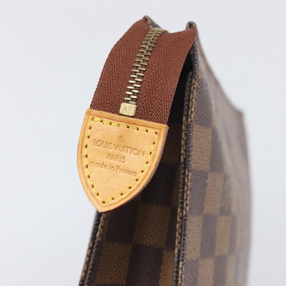 LOUIS VUITTON Damier Ebene Poche Toilette 26 Pouch N47543 LV Auth 200925