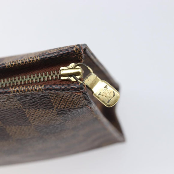 LOUIS VUITTON Damier Ebene Poche Toilette 26 Pouch N47543 LV Auth 200925