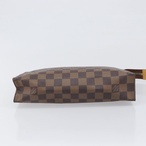 LOUIS VUITTON Damier Ebene Poche Toilette 26 Pouch N47543 LV Auth 200925