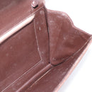 GUCCI Clutch Bag Suede Brown Gold Auth 200926-16