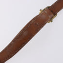 CELINE Macadam Canvas Shoulder Bag PVC Leather Brown Gold Auth 200927-11