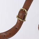 CELINE Macadam Canvas Shoulder Bag PVC Leather Brown Gold Auth 200927-12