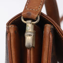 CELINE Macadam Canvas Shoulder Bag PVC Leather Brown Gold Auth 200927-19