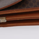 CELINE Macadam Canvas Shoulder Bag PVC Leather Brown Gold Auth 200927-6