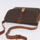 CELINE Macadam Canvas Shoulder Bag PVC Leather Brown Gold Auth 200927-7