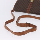 CELINE Macadam Canvas Shoulder Bag PVC Leather Brown Gold Auth 200927-8