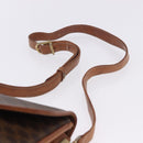 CELINE Macadam Canvas Shoulder Bag PVC Leather Brown Gold Auth 200927-9