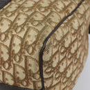 Christian Dior Trotter Canvas Boston Bag Beige Gold Auth 200928-11