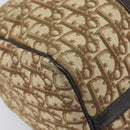 Christian Dior Trotter Canvas Boston Bag Beige Gold Auth 200928-12