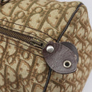 Christian Dior Trotter Canvas Boston Bag Beige Gold Auth 200928-15