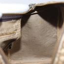Christian Dior Trotter Canvas Boston Bag Beige Gold Auth 200928-18