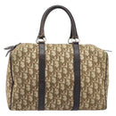 Christian Dior Trotter Canvas Boston Bag Beige Gold Auth 200928-2