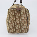 Christian Dior Trotter Canvas Boston Bag Beige Gold Auth 200928-4