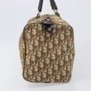 Christian Dior Trotter Canvas Boston Bag Beige Gold Auth 200928-5