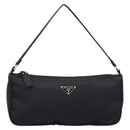 PRADA Accessory Pouch Nylon Black Silver Auth 200929V-13