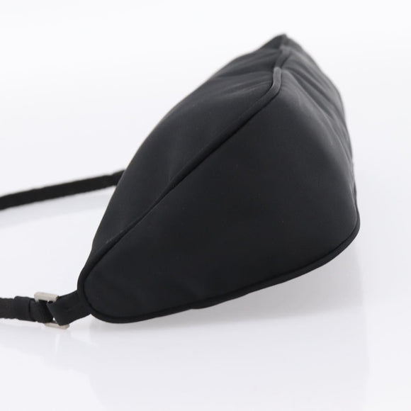 PRADA Accessory Pouch Nylon Black Silver Auth 200929V