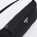 PRADA Accessory Pouch Nylon Black Silver Auth 200929V-5