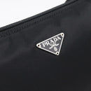 PRADA Accessory Pouch Nylon Black Silver Auth 200929V-6