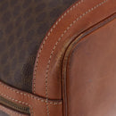 CELINE Macadam Shoulder Bag PVC Leather Brown Gold Auth 200933-9