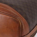 CELINE Macadam Shoulder Bag PVC Leather Brown Gold Auth 200933-17