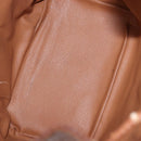 CELINE Macadam Shoulder Bag PVC Leather Brown Gold Auth 200933-11