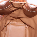 CELINE Macadam Shoulder Bag PVC Leather Brown Gold Auth 200933-21