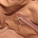 CELINE Macadam Shoulder Bag PVC Leather Brown Gold Auth 200933-23