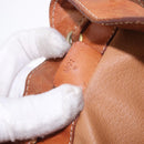 CELINE Macadam Shoulder Bag PVC Leather Brown Gold Auth 200933-12