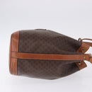 CELINE Macadam Shoulder Bag PVC Leather Brown Gold Auth 200933-3