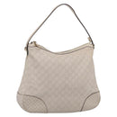 GUCCI GG Canvas Guccissima Shoulder Bag Leather Ivory Gold Auth 200934A-1