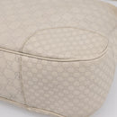 GUCCI GG Canvas Guccissima Shoulder Bag Leather Ivory Gold Auth 200934A-10