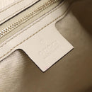 GUCCI GG Canvas Guccissima Shoulder Bag Leather Ivory Gold Auth 200934A-15