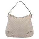 GUCCI GG Canvas Guccissima Shoulder Bag Leather Ivory Gold Auth 200934A-2